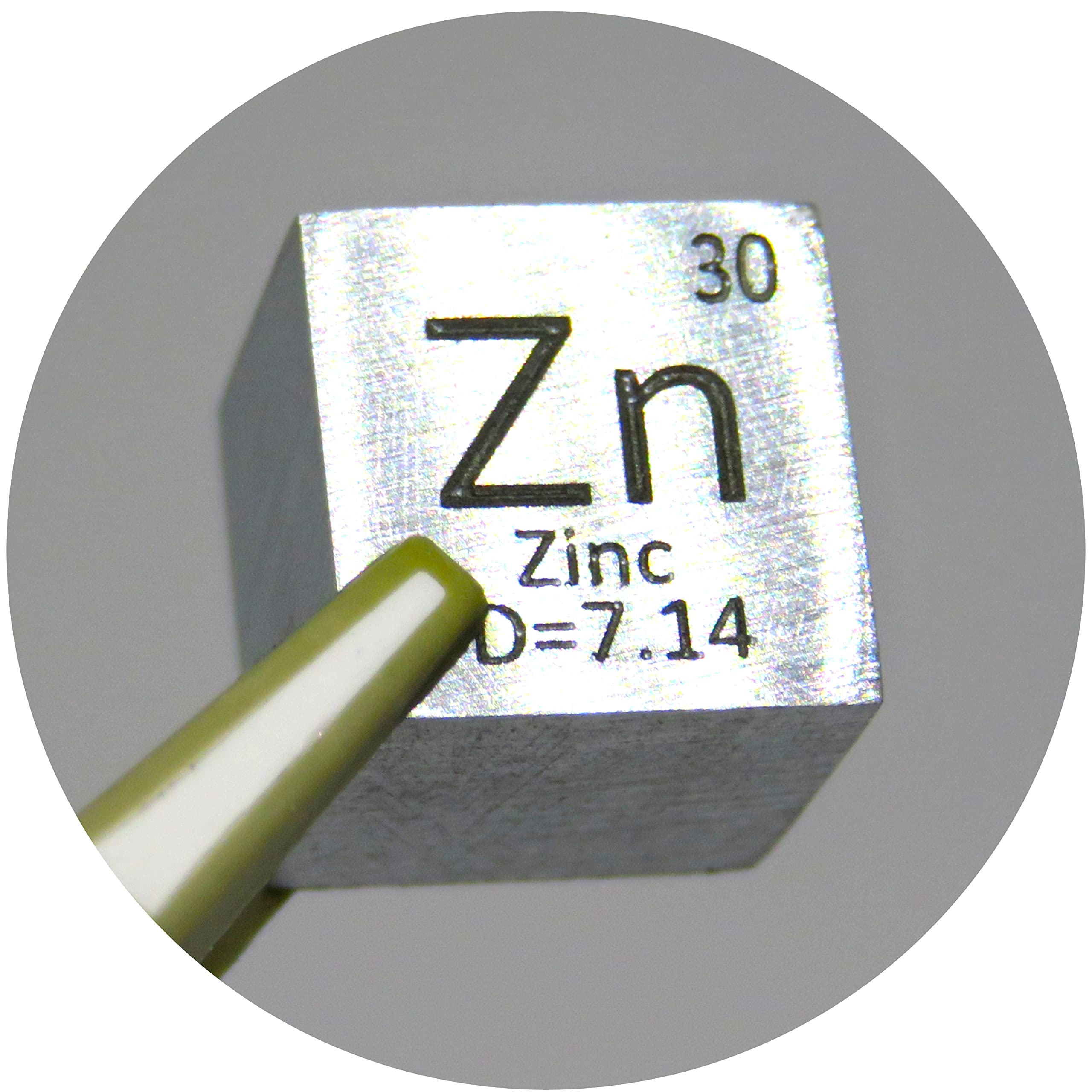 Amazon | 元素標本 亜鉛 Zn (10mmキューブ・刻印A・通常面) | 岩石